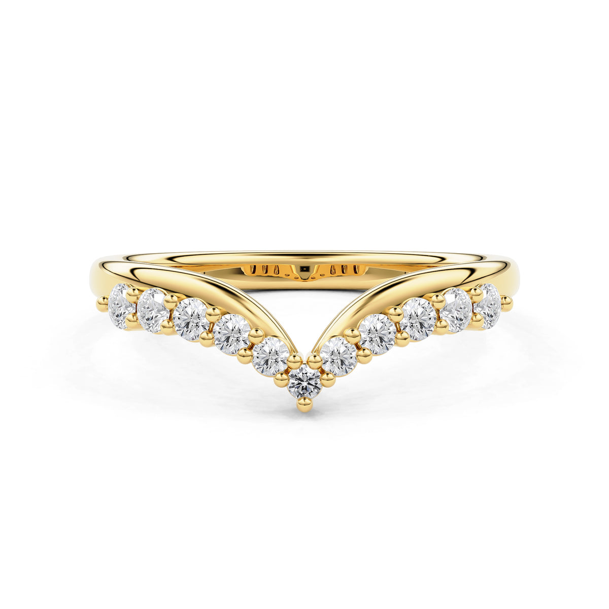 Bellisa Contoured Round Half Eternity Ring