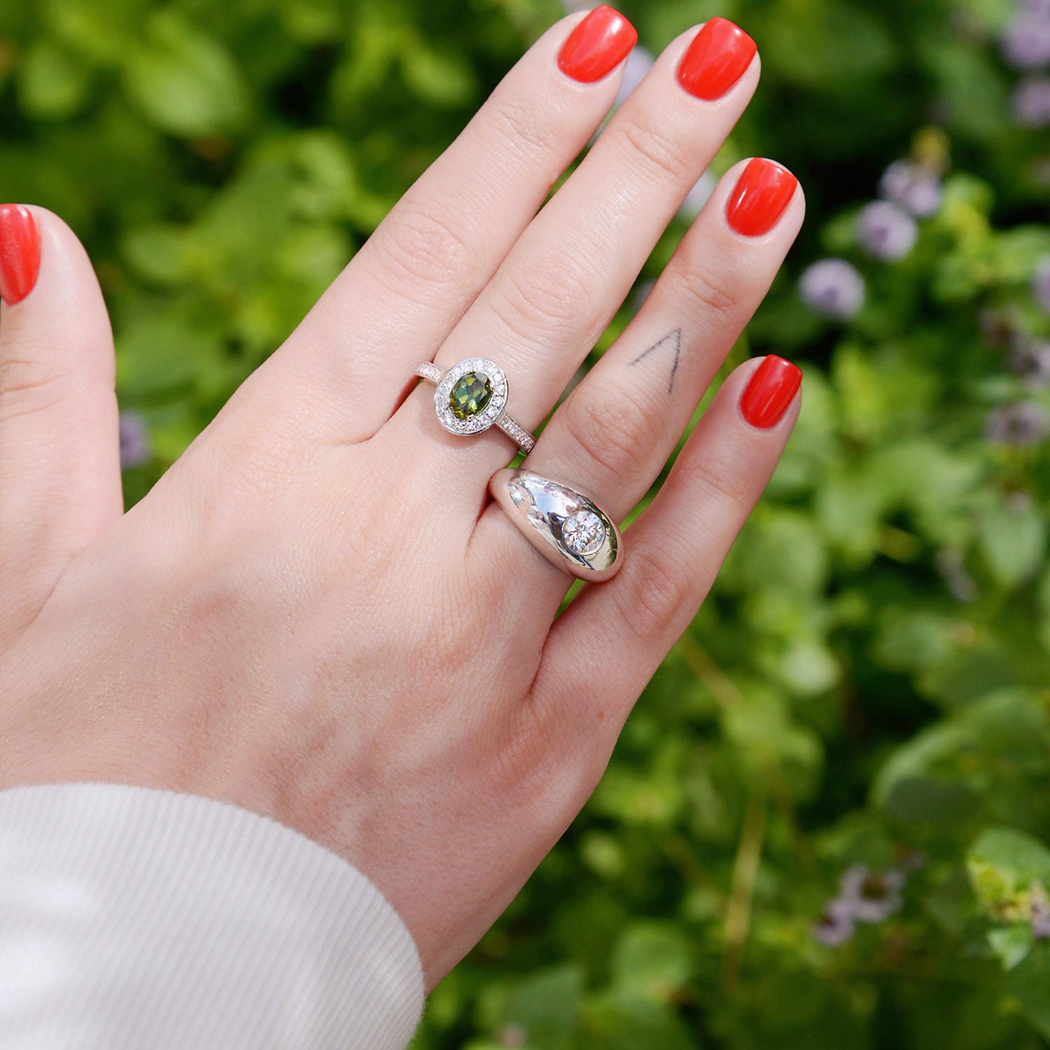 Round Brilliant Chunky Dome Ring