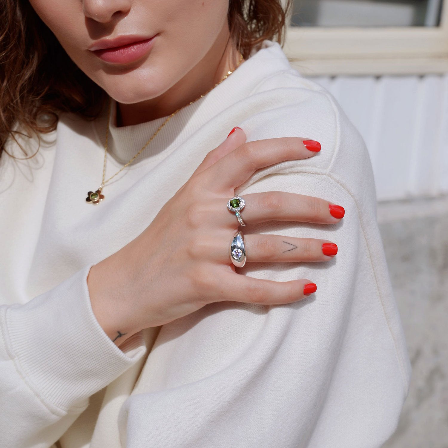 Round Brilliant Chunky Dome Ring