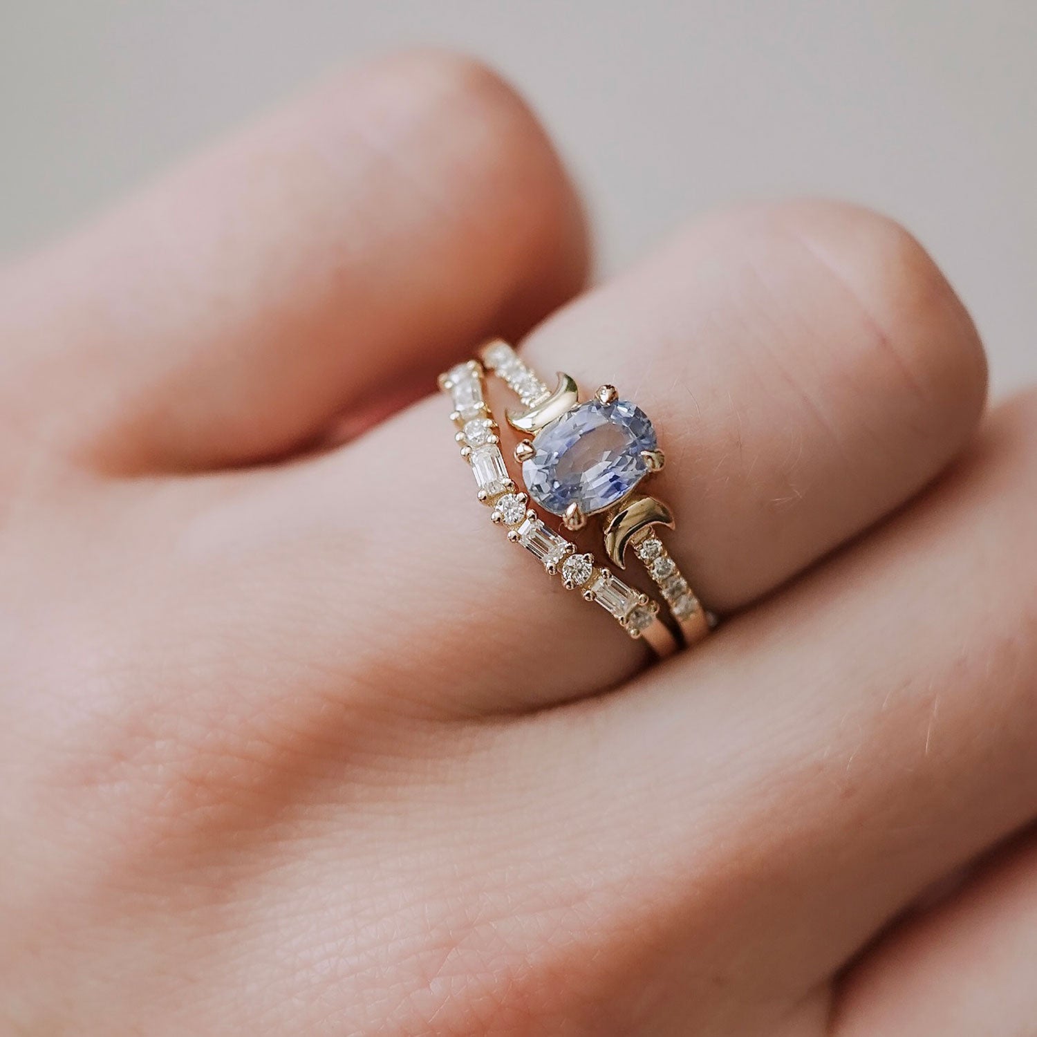 Bellisa Signature Straight Half Eternity Ring, Emerald With Round Brilliant