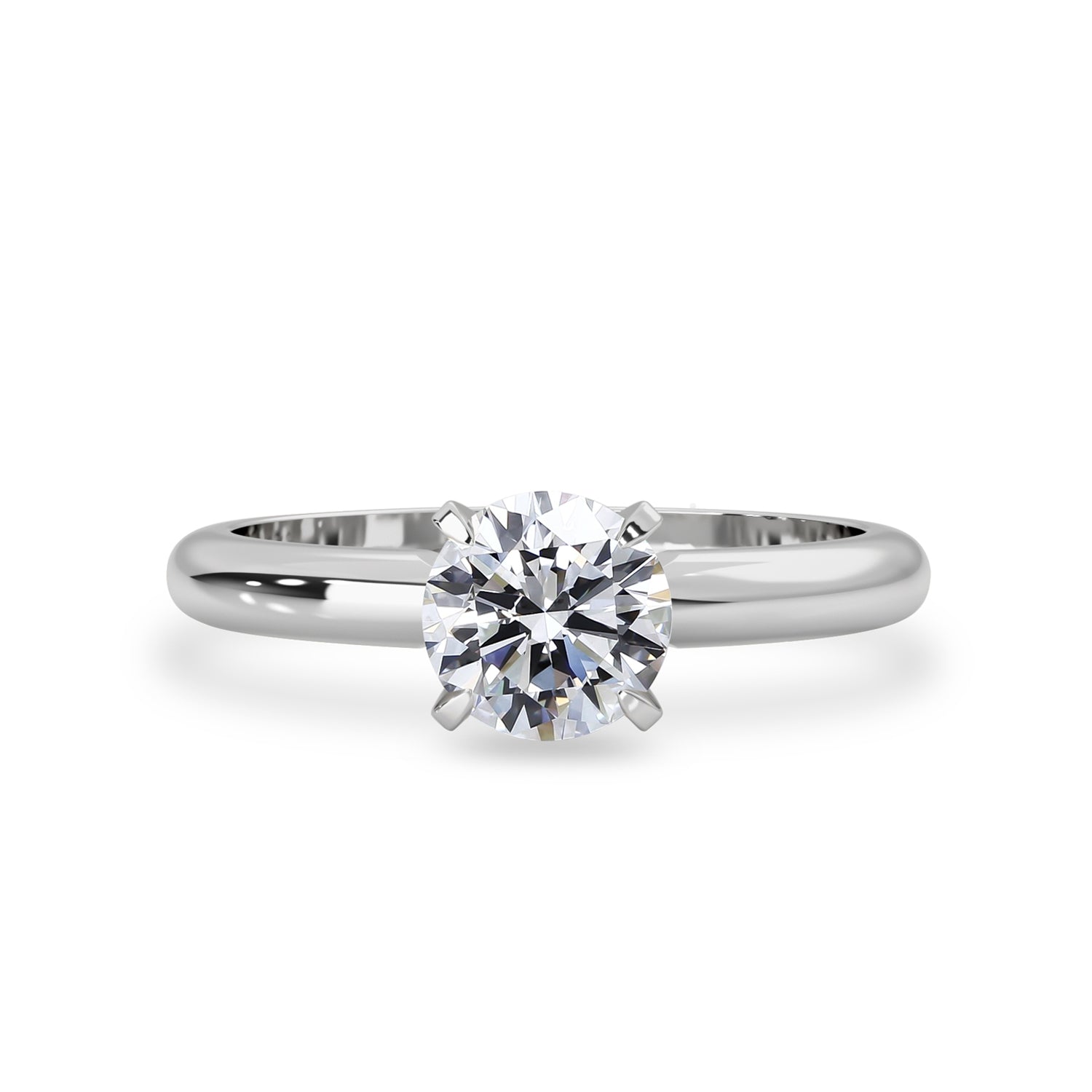 The Solo Solitaire Engagement Ring Round Brilliant Bellisa Jewellery 7170