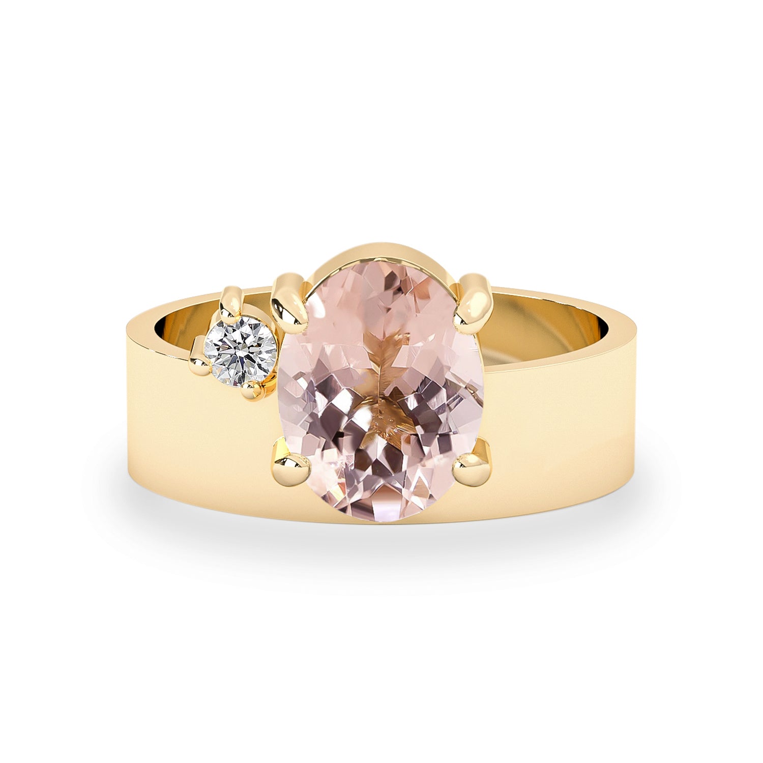 oval morganite engagement ring