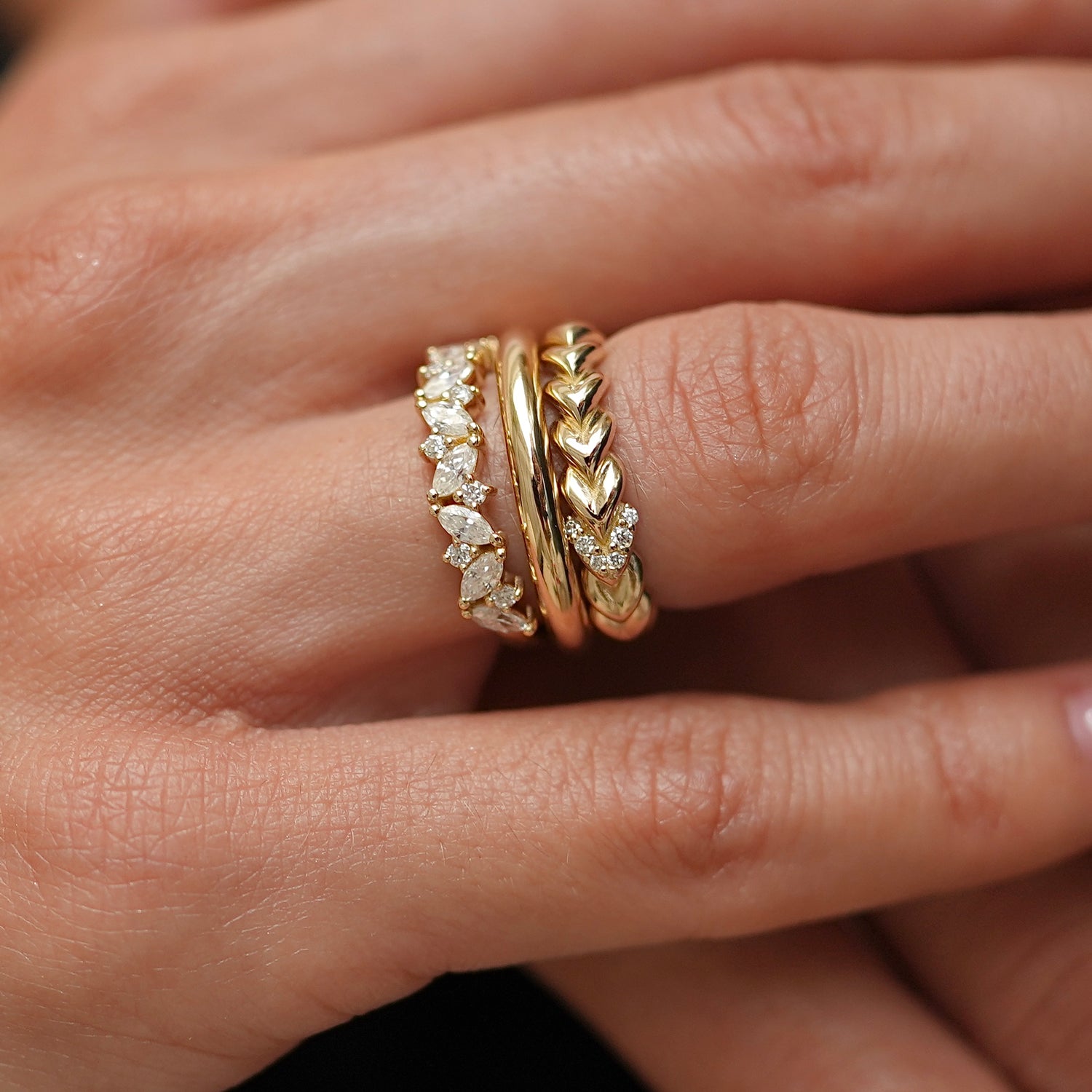 Minimalist Full Round Wedding Band, 14k Solid Gold