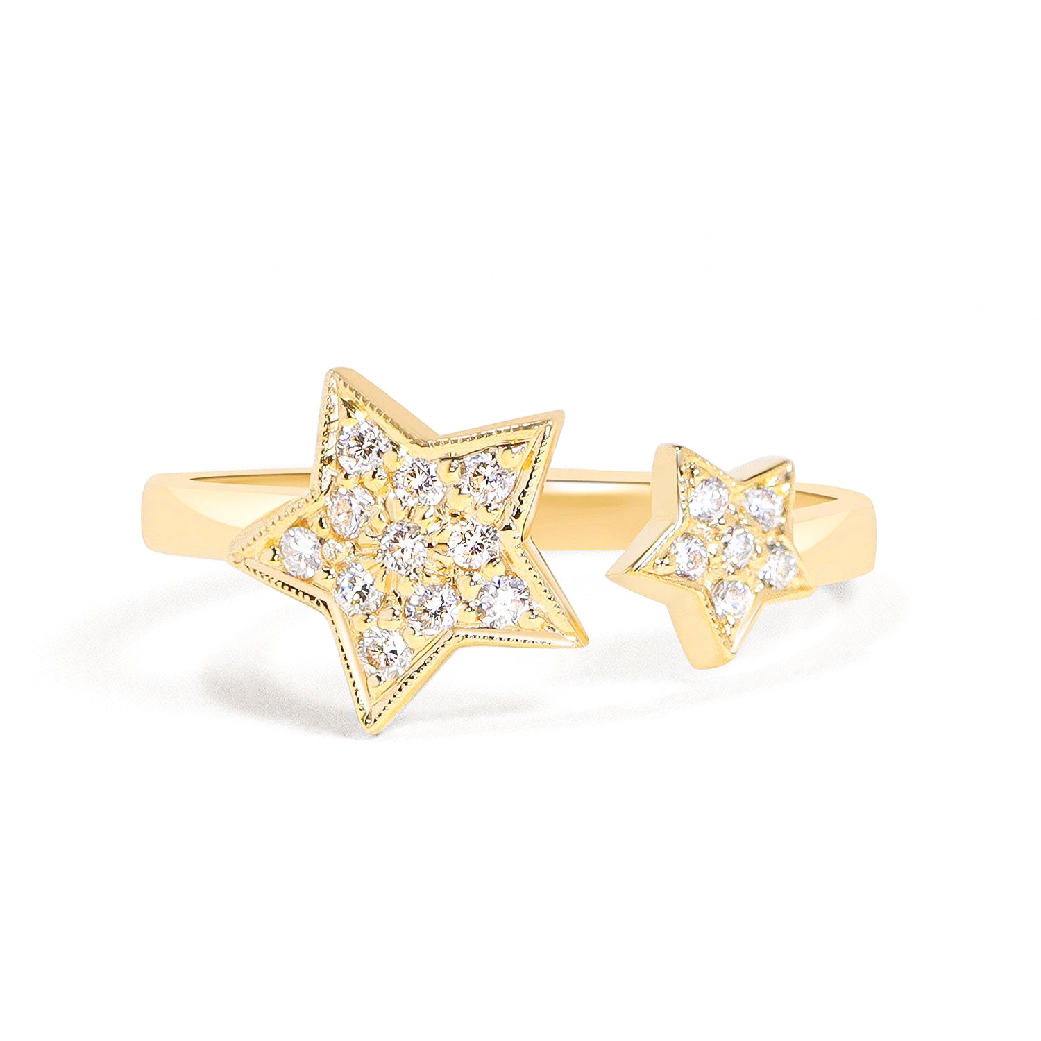 Twinkle Star Open Ring, Natural Diamonds