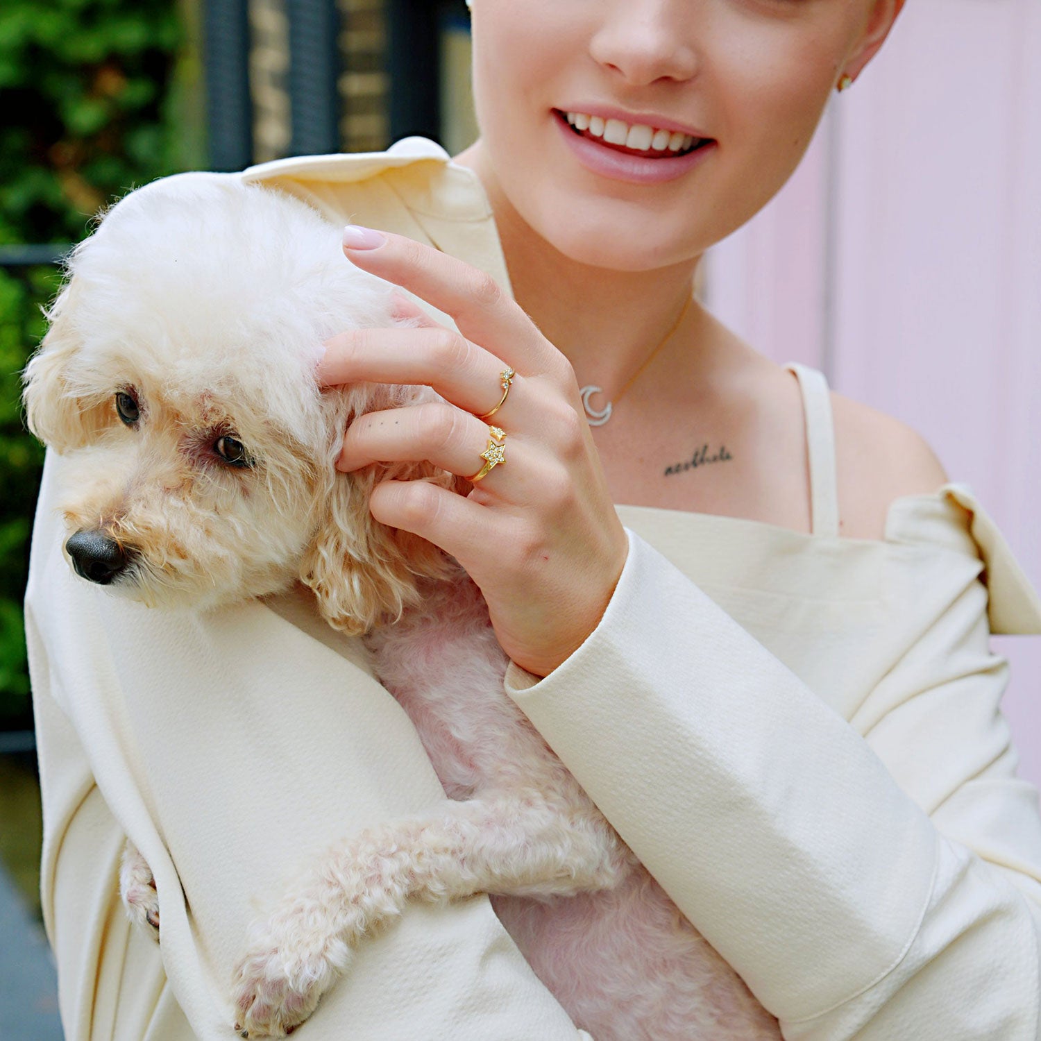 Twinkle Star Open Ring, Natural Diamonds