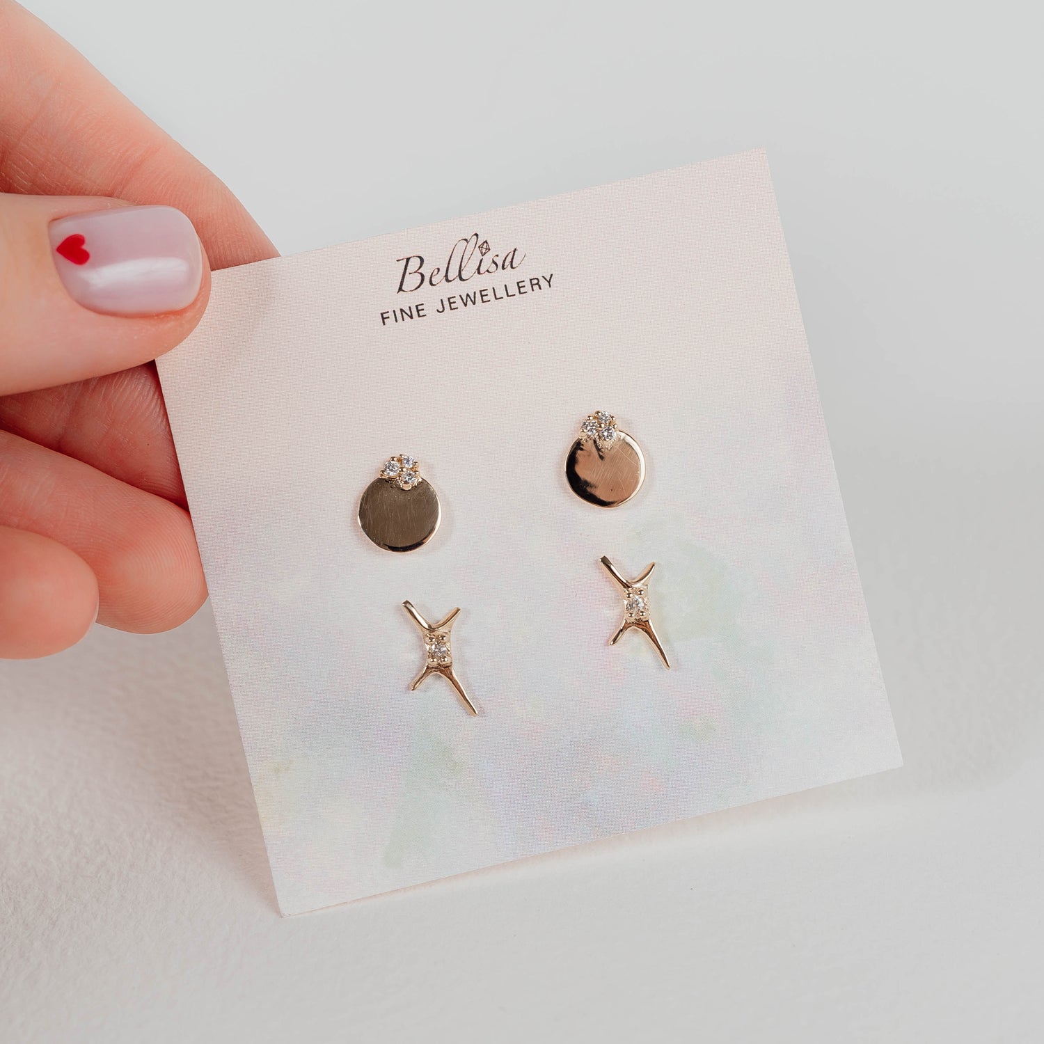Star of Peace Stud Earrings, Lab Grown Diamond
