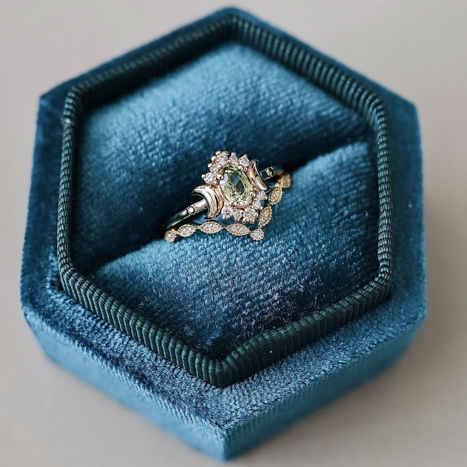 1920s Milgrain Marquise Dot V Curved Eternity Ring