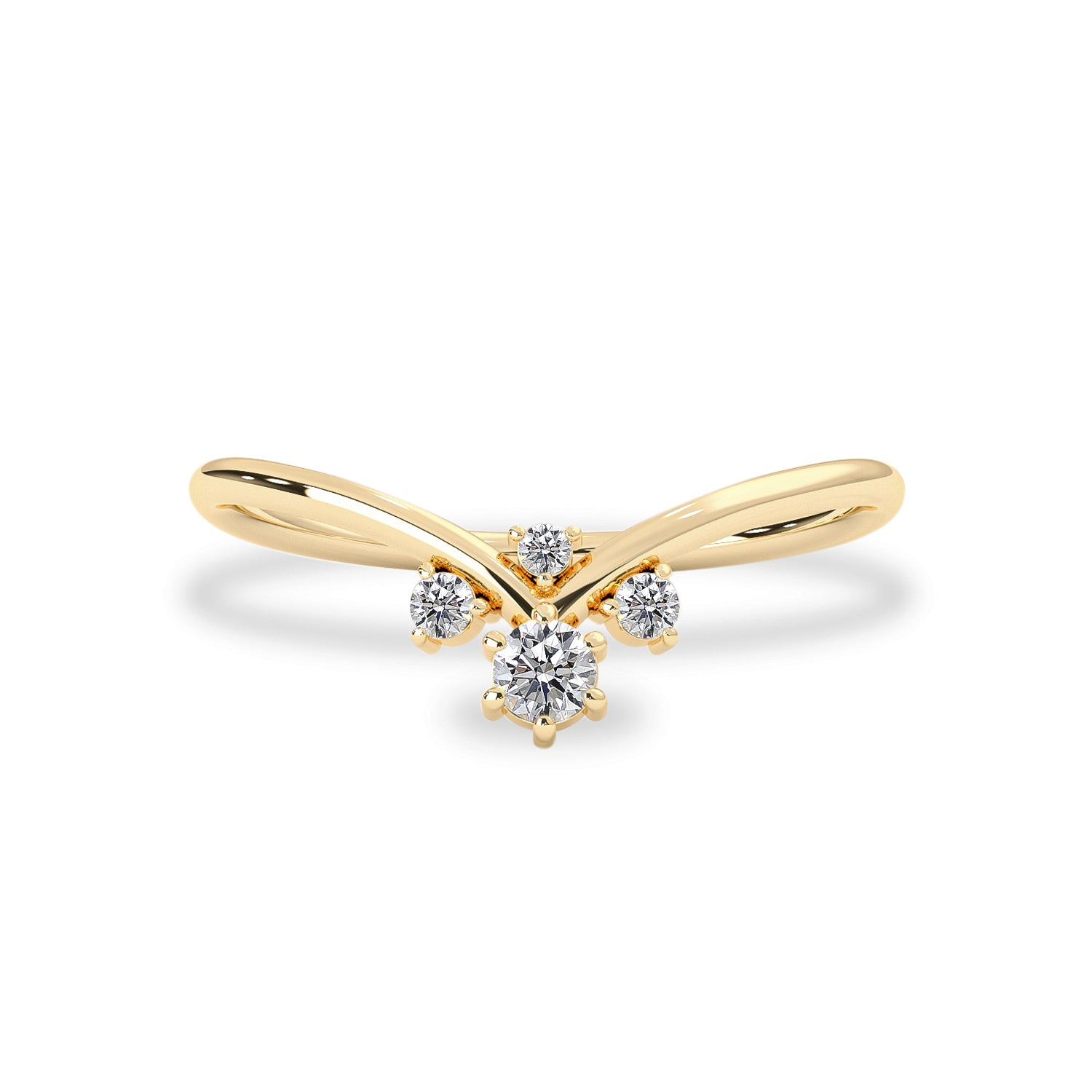 Triangle Brilliant V Shape Eternity Ring