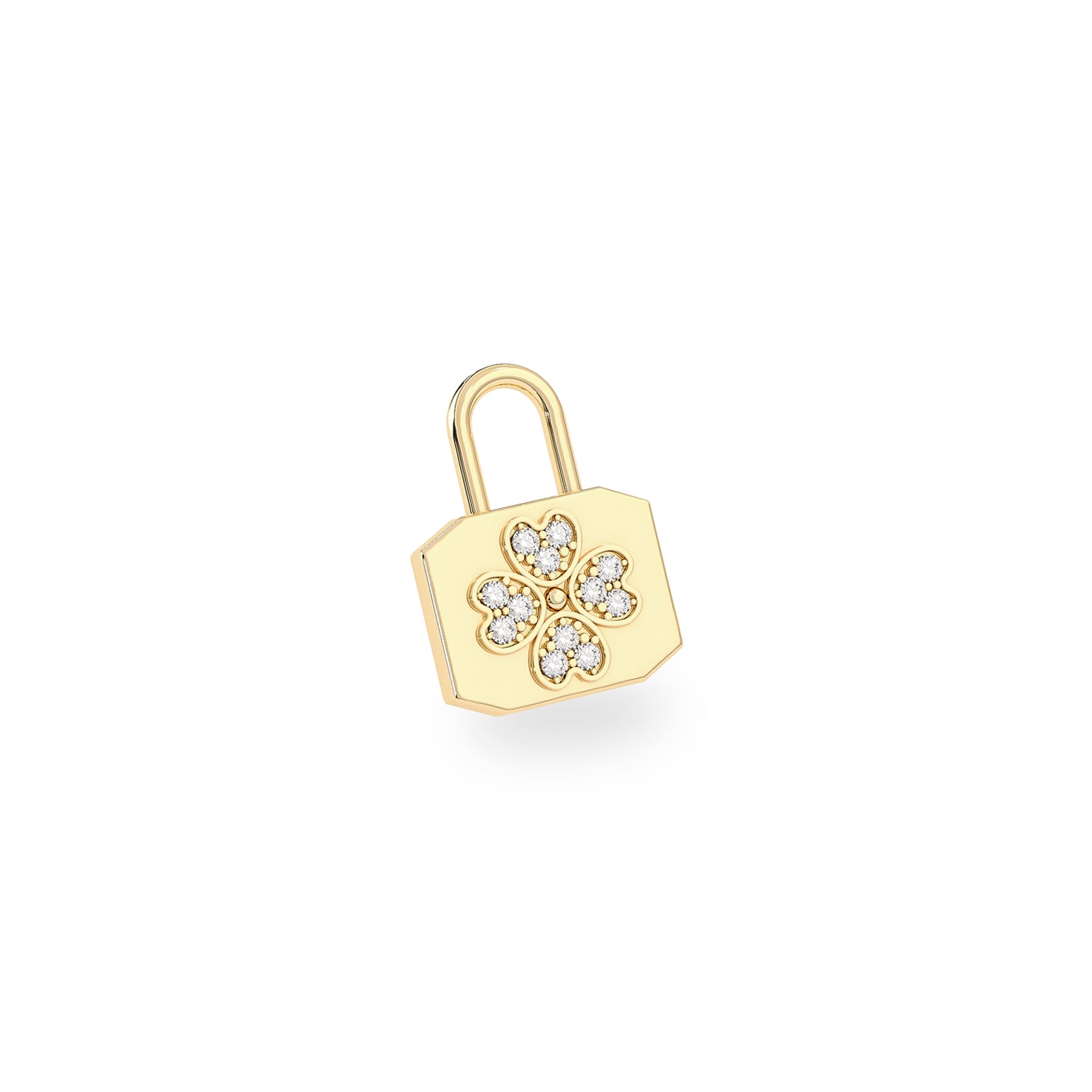 The Peace Clover Charm, Natural Diamonds