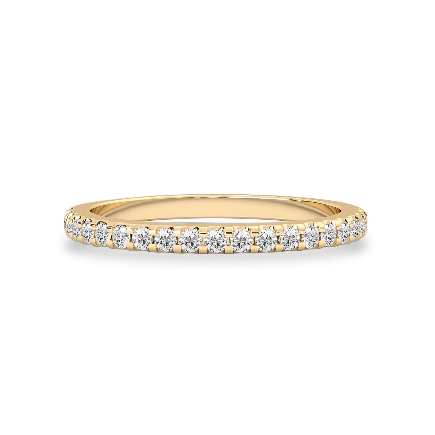 Straight Half Eternity Ring, Pave