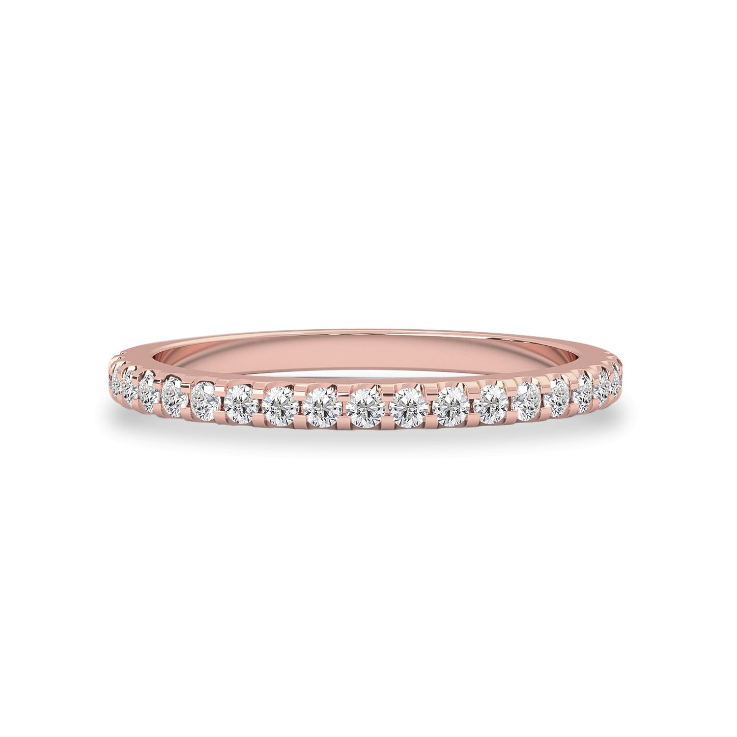 Straight Half Eternity Ring, Pave