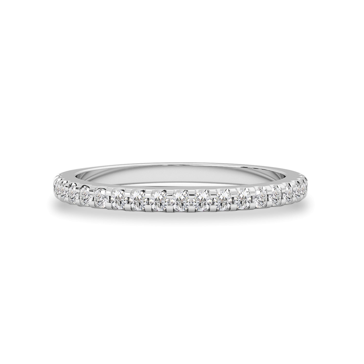 Straight Half Eternity Ring, Pave