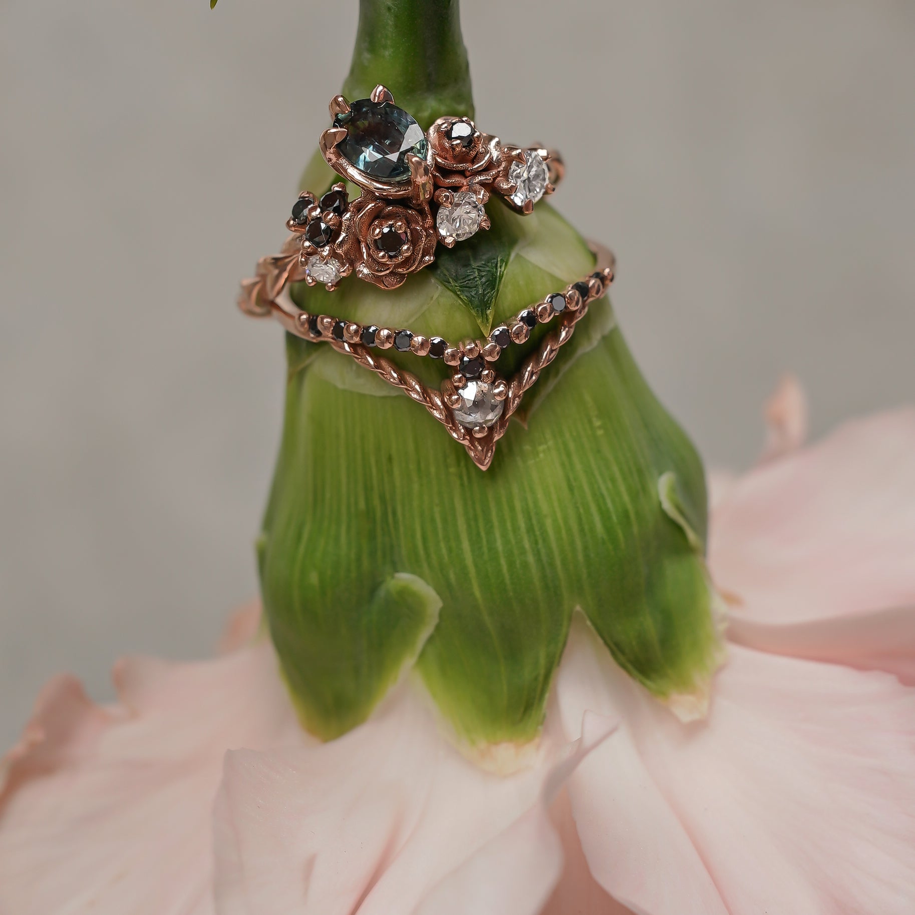 nature inspired engagement ring