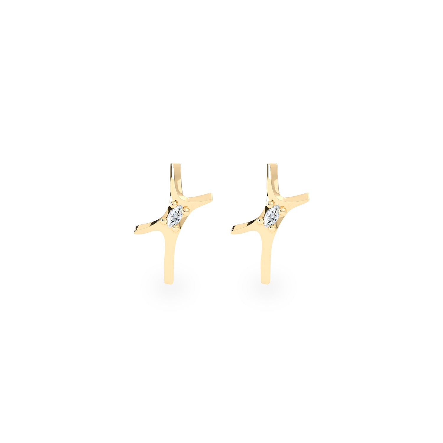 Star of Peace Stud Earrings, Lab Grown Diamond