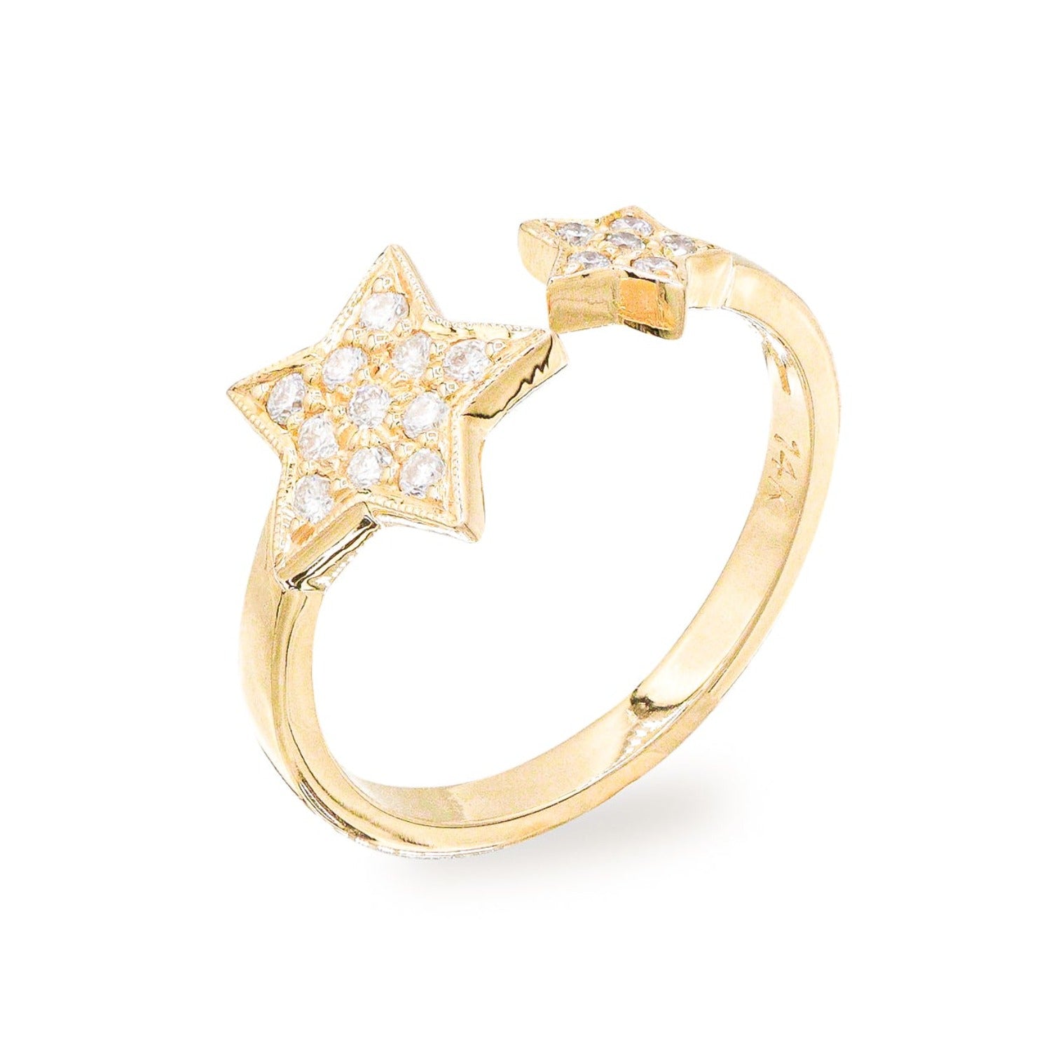 Twinkle Star Open Ring, Natural Diamonds