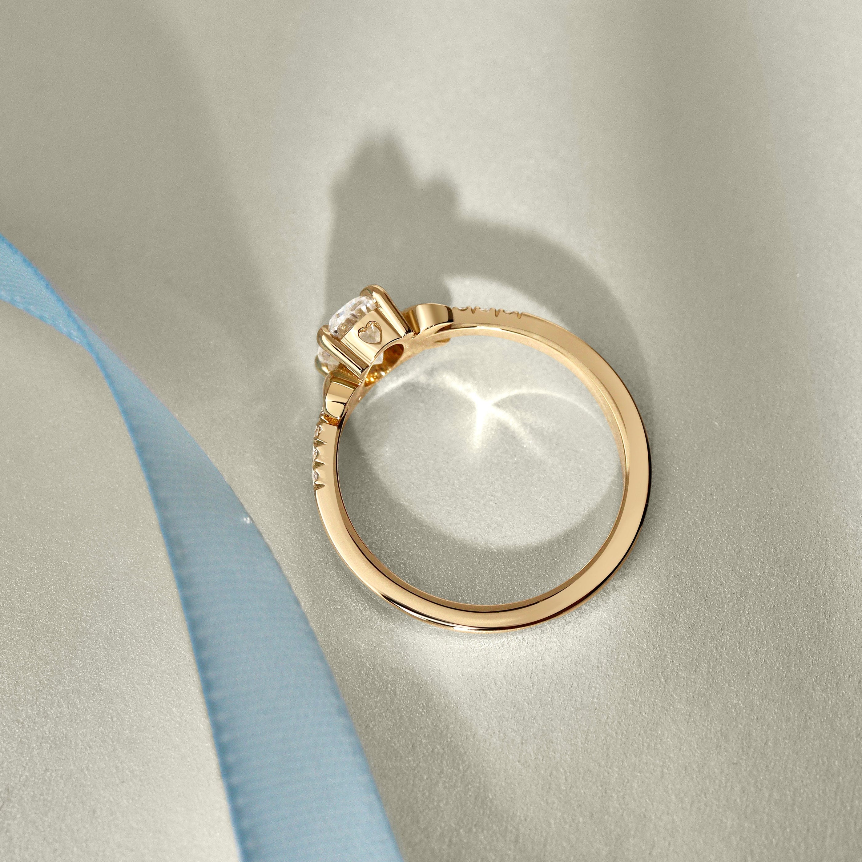 Whistler Moon Engagement Ring, Oval Brilliant With Pavé