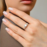 Round Anna's Dream Engagement Ring, Round Brilliant With Marquise