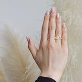 Pear Love Swan Engagement Ring, Pear Cut