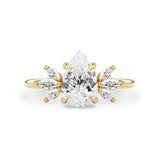 Wings of Love Engagement Ring, Pear Brilliant With Marquise