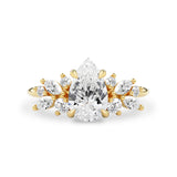 Pear Anna's Dream Engagement Ring, Pear With Marquise