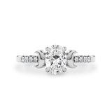 Whistler Moon Engagement Ring, Oval Brilliant With Pavé