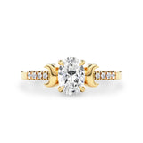 Whistler Moon Engagement Ring, Oval Brilliant With Pavé