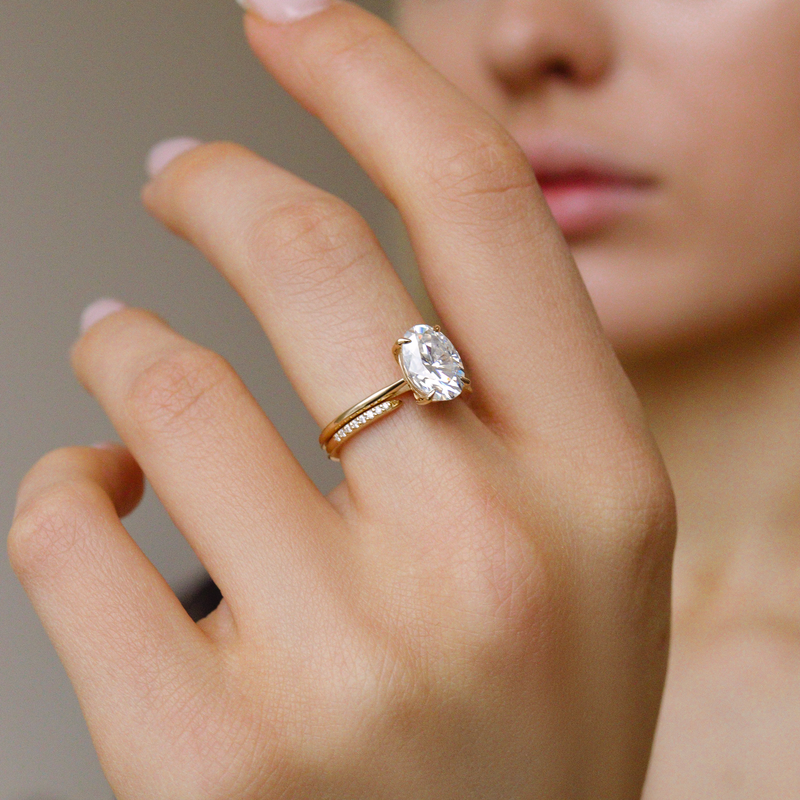 Ava Solitaire Engagement Ring, IGI Certified Lab Grown Diamond