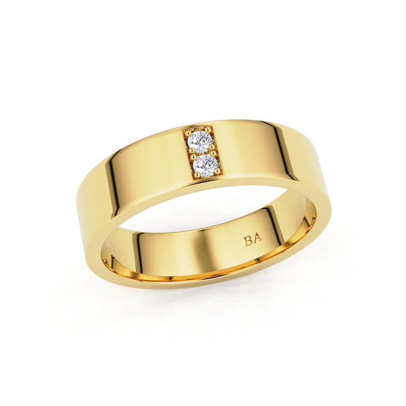 5.5mm Bright Cut Forever Wedding Band, 14k Gold