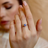 Anastasia’s Dream Twist Halo Engagement Ring, Round Brilliant With Halo