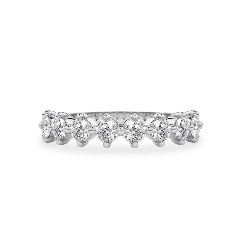 Lucy Round Tiger Claw Half Circle Eternity Ring