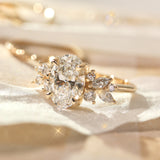 Oval Anna's Dream Engagement Ring, Oval Brilliant With Marquise