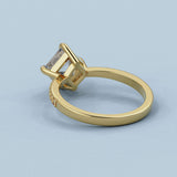 Beloved Asscher Cut Engagement Ring, Asscher Cut With Accent