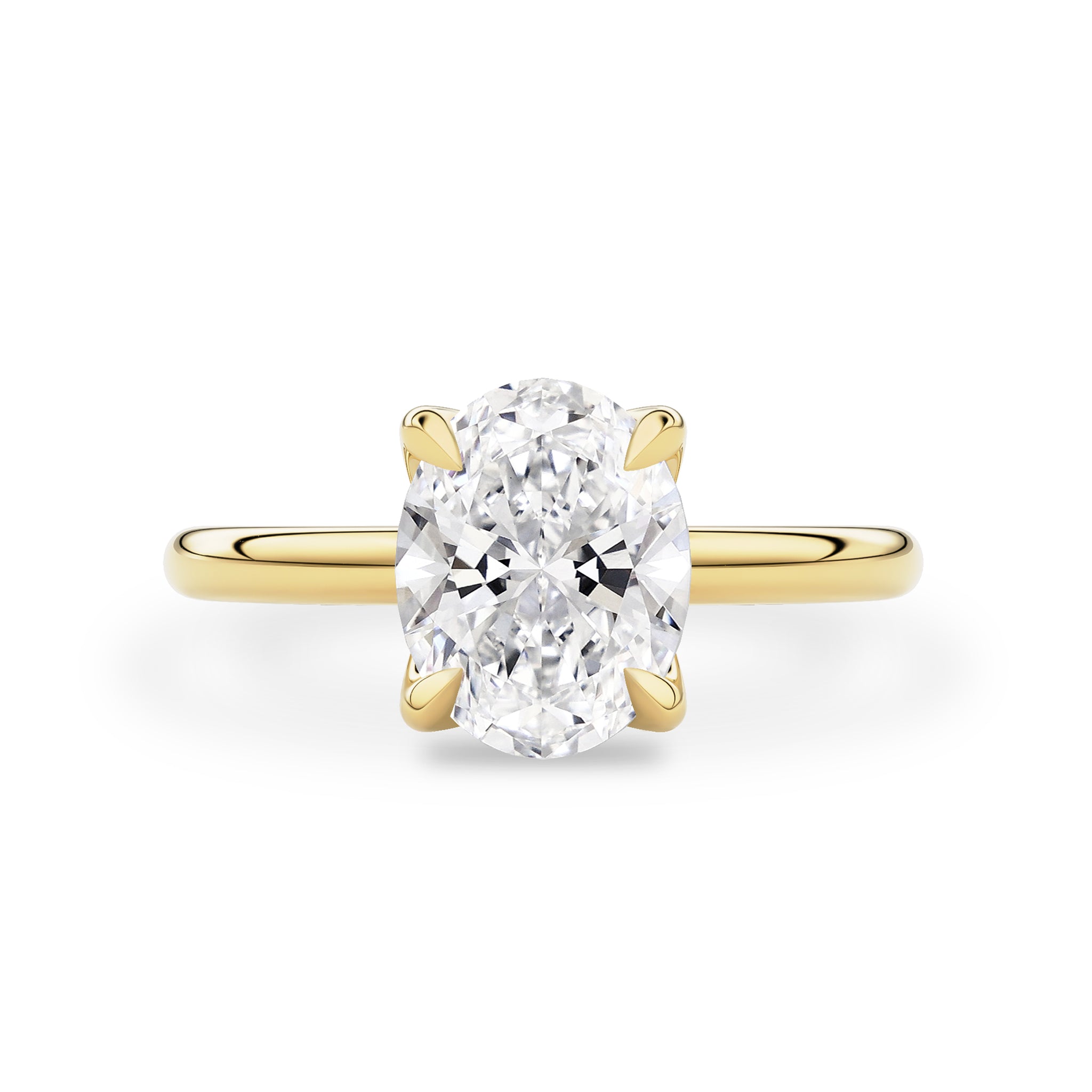 Purity Oval Moissanite/Lab Grown Diamond Solitaire Engagement Ring