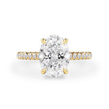 Riley Oval Hidden Halo Engagement Ring, Moissanite/Lab Grown Diamond