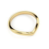 14k Solid Gold V Shape Stackable Ring