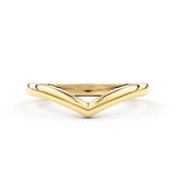 14k Solid Gold V Shape Stackable Ring