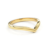 14k Solid Gold V Shape Stackable Ring