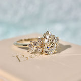 Pear Anna's Dream Engagement Ring, Pear With Marquise