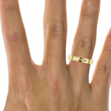 4mm Infinity Half Bezel Set Forever Wedding Band, 14k Gold