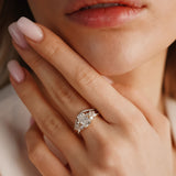 Radiant Anna's Dream Engagement Ring, Radiant Cut With Marquise