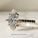 Beloved Marquise Cut Engagement Ring, Compass Oriented Prongs