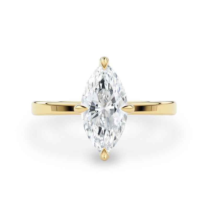 Beloved Marquise Cut Engagement Ring, Compass Oriented Prongs