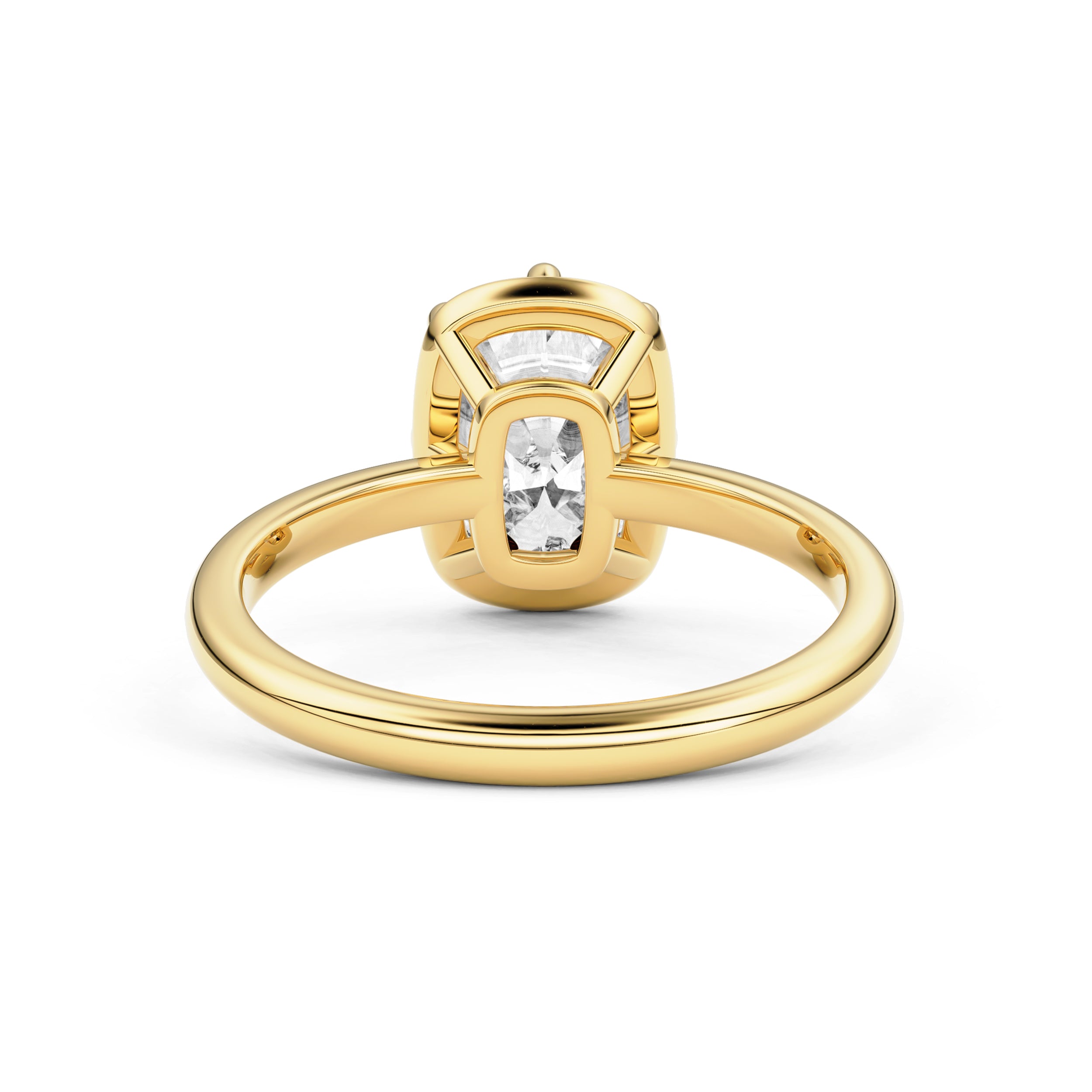 Josephine Elongated Cushion Vintage Double Basket Engagement Ring
