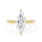 Maisy Marquise Solitaire Engagement Ring, Compass Oriented Prongs