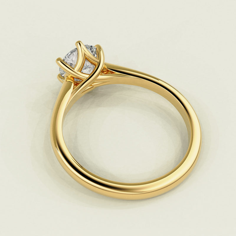 Jolie Trellis Solitaire Engagement Ring, Round Brilliant Cut