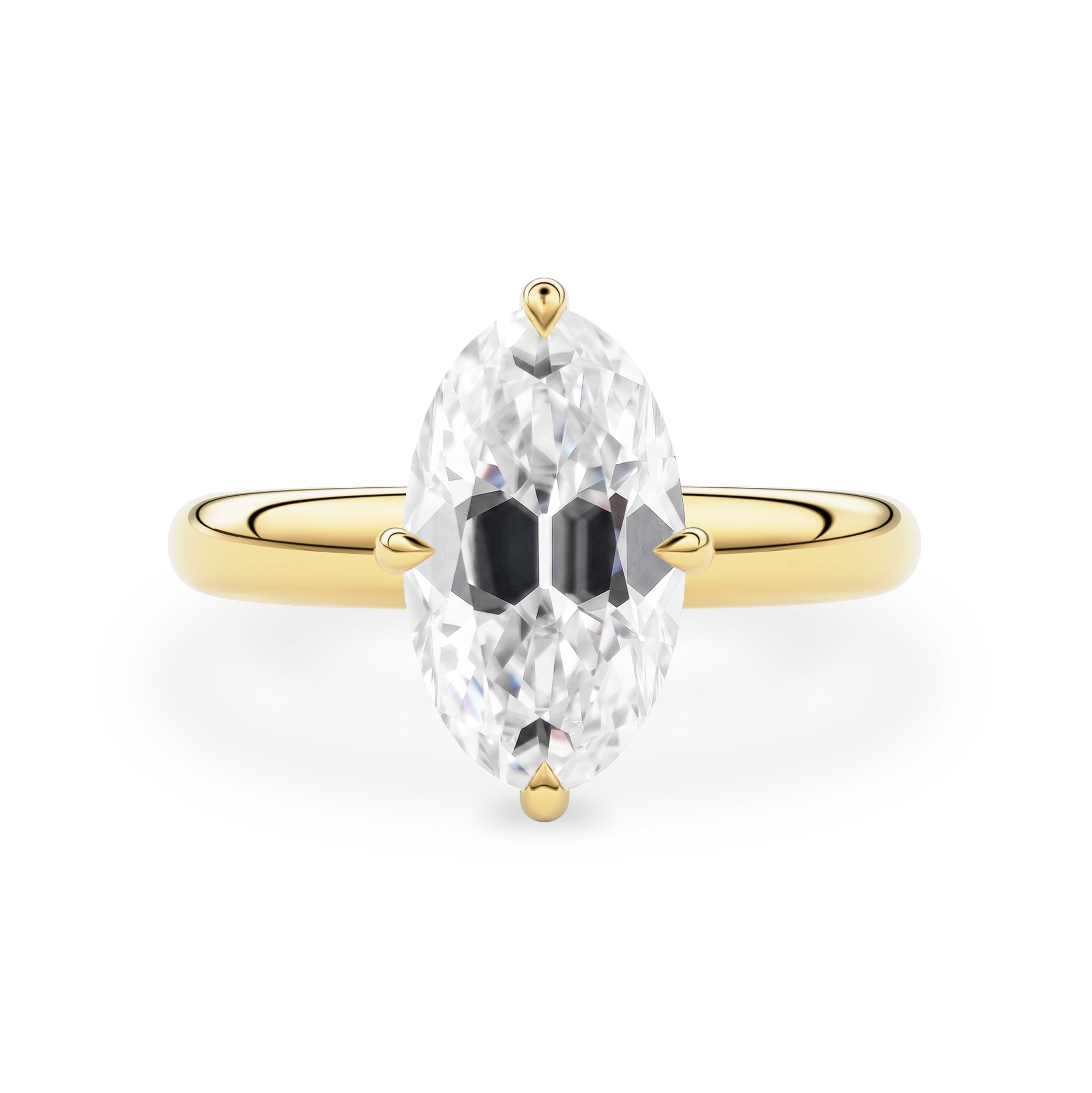 Eleanor Moval Moissanite Solitaire Engagement Ring