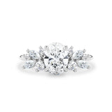 Oval Anna's Dream Engagement Ring, Oval Brilliant With Marquise