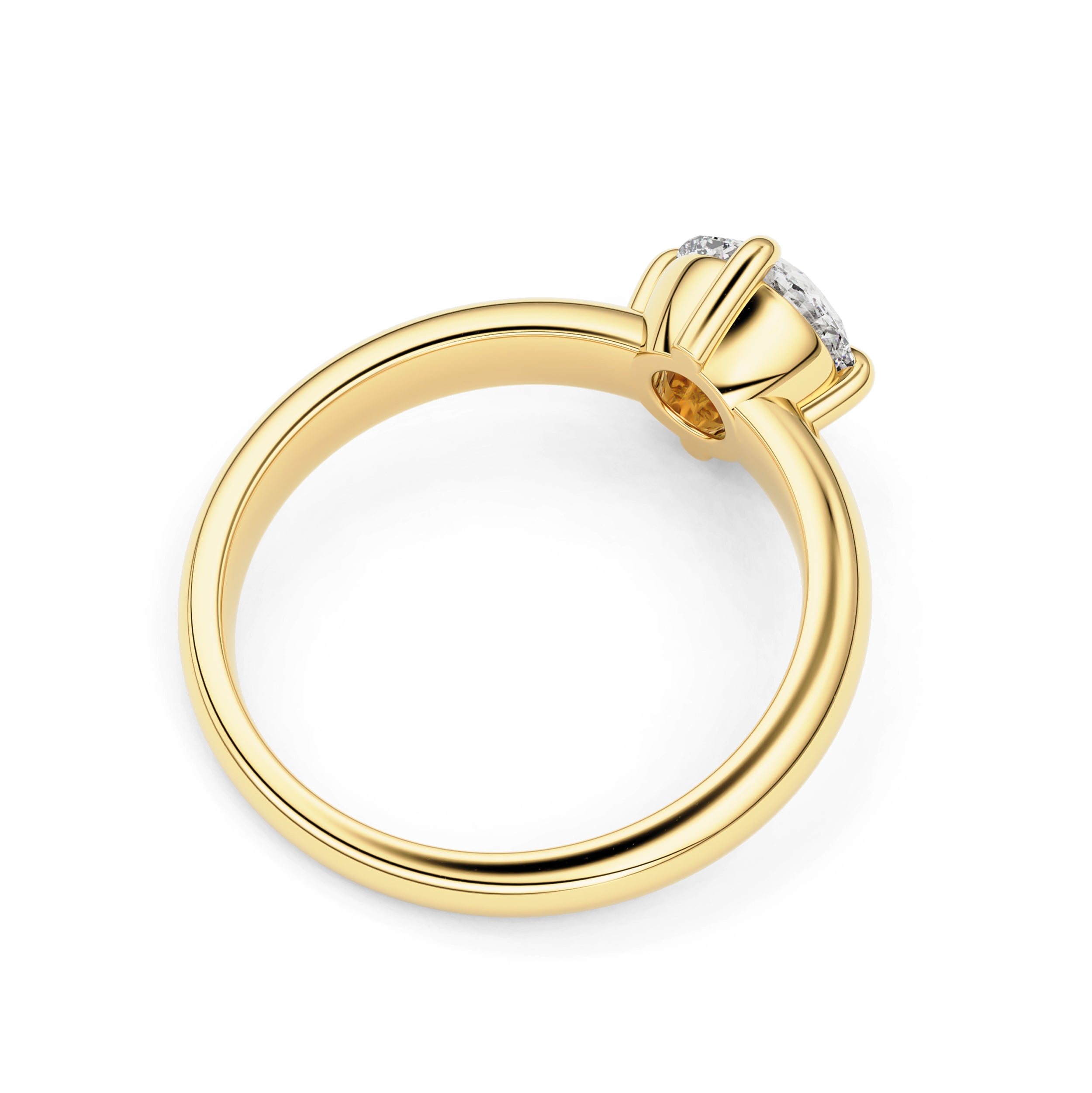 Eleanor Old European Moissanite Solitaire Engagement Ring