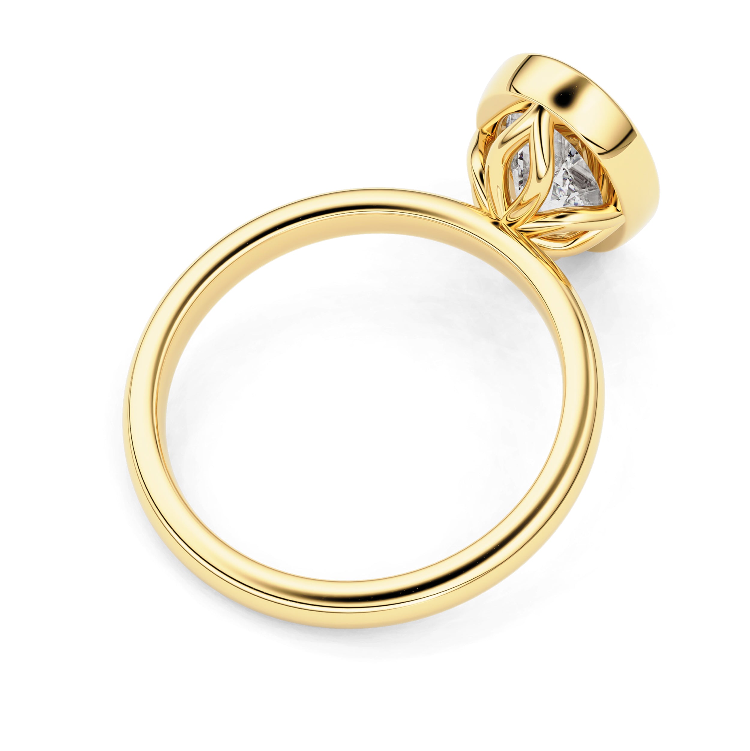 Elowen Oval Bezel Solitaire Engagement Ring, Petal Gallery