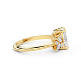 Radiant Anna's Dream Engagement Ring, Radiant Cut With Marquise